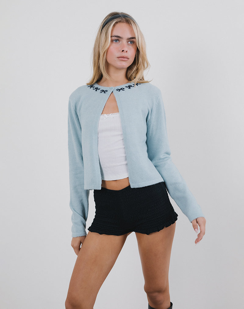 Immagine di Wunara Bow Cardi in blu chiaro