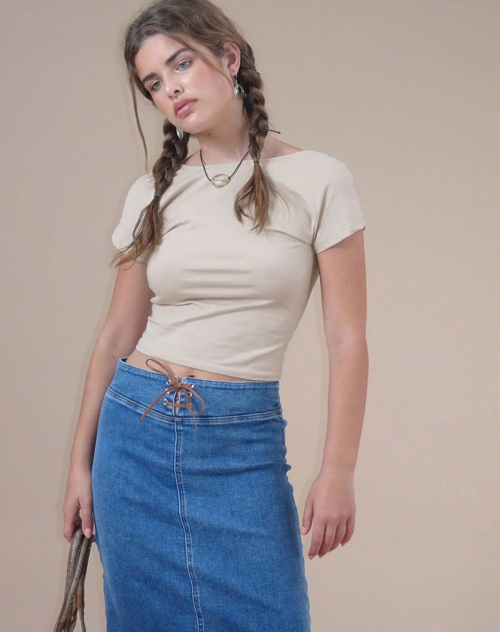 Xiwang Crop Top in latte di cocco