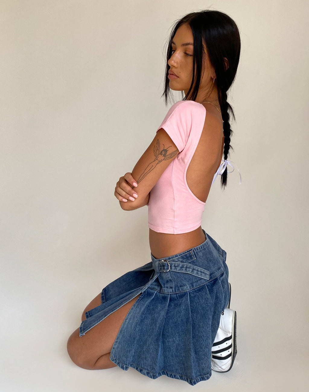 Xiwang Crop Top in rosa balletto