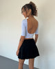 Immagine di Xiwani Top in lycra bianca con stampa ornamentale