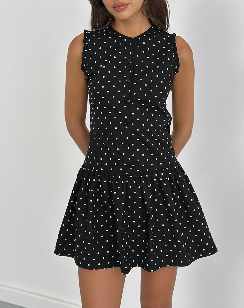 Immagine di Yadara Mini Dress in Polka Nero