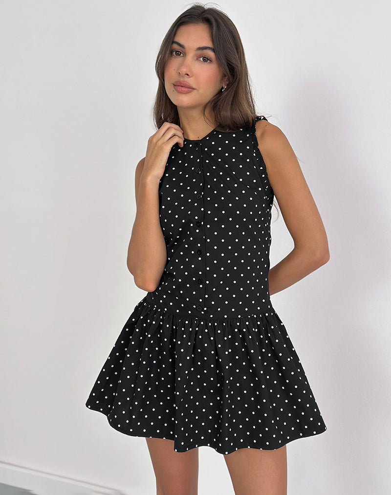 Immagine di Yadara Mini Dress in Polka Nero