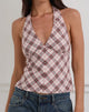 Immagine di Yakti Halter Top in rosa check