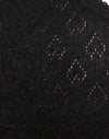 Pointelle nero con bordo a balze