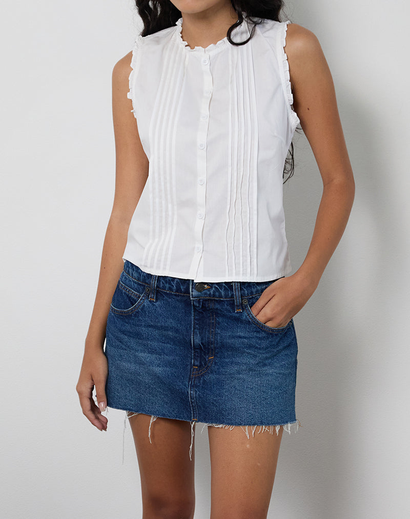 Immagine della blusa Yara in popeline bianco