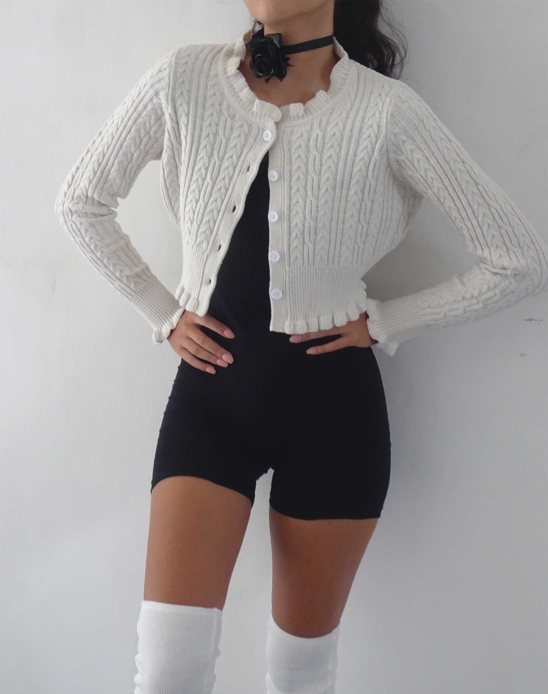 Immagine di Yasona Button Up Cardi in Avorio