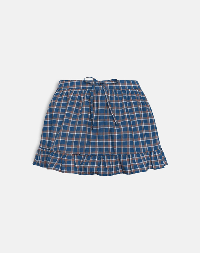 Immagine di Yasumi Mini Gonna in Tartan Medio Blu