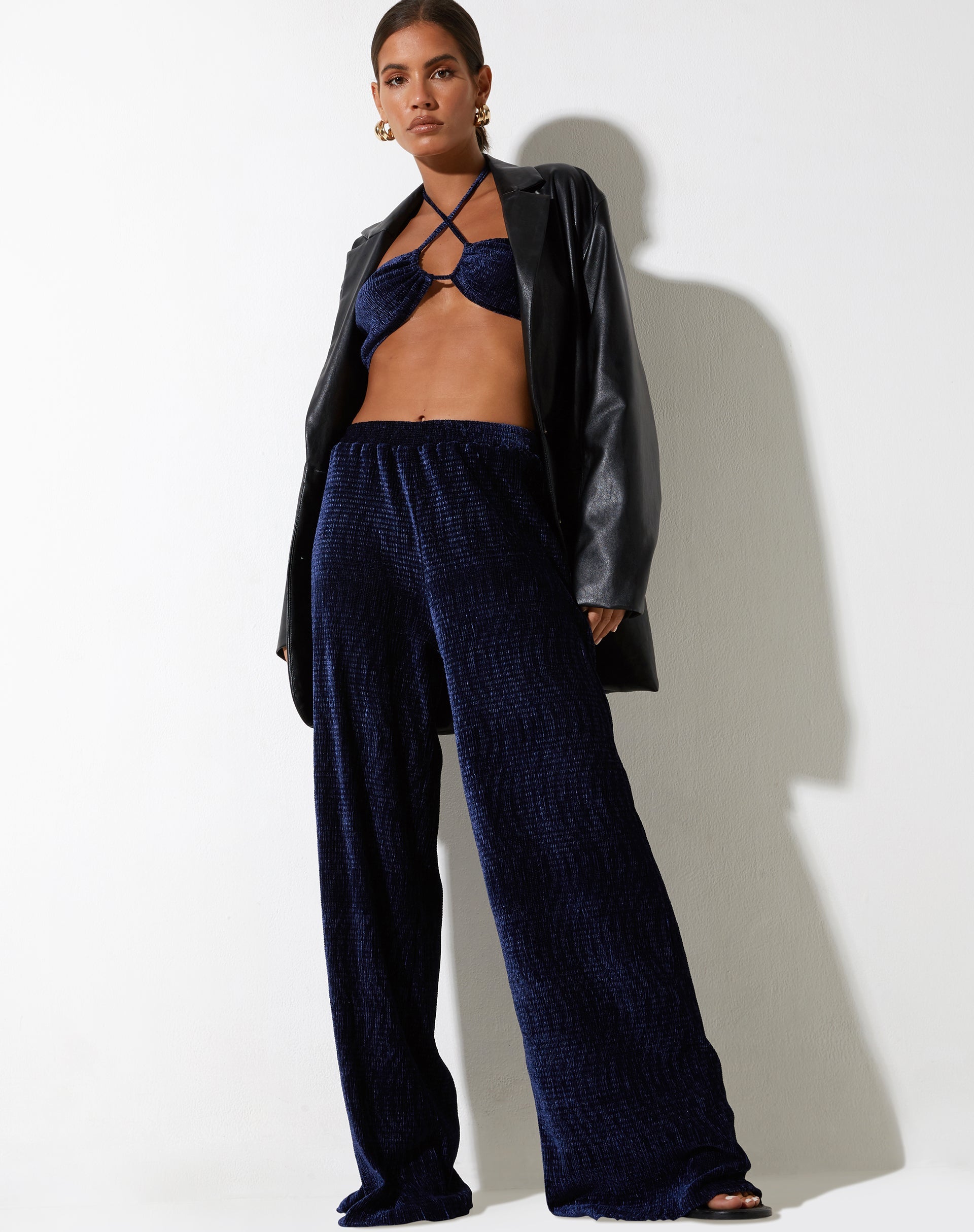 immagine dei pantaloni Obeli in velluto navy