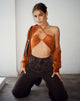 IMMAGINE DI Yessa Crop Top in velluto ruggine