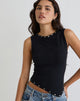 Immagine di Yetta Gilet con doppia borchia in nero