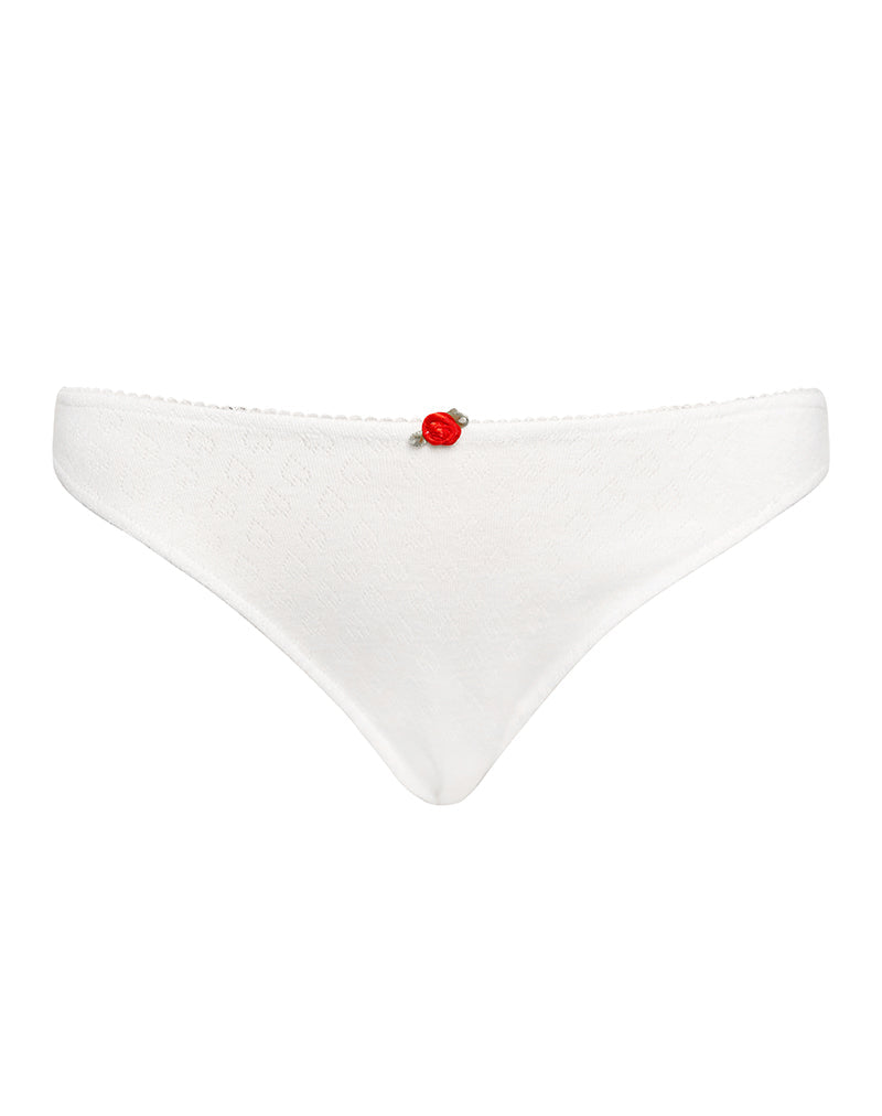 Immagine di Yinis Knickers in Pointelle Avorio con bordo a balze