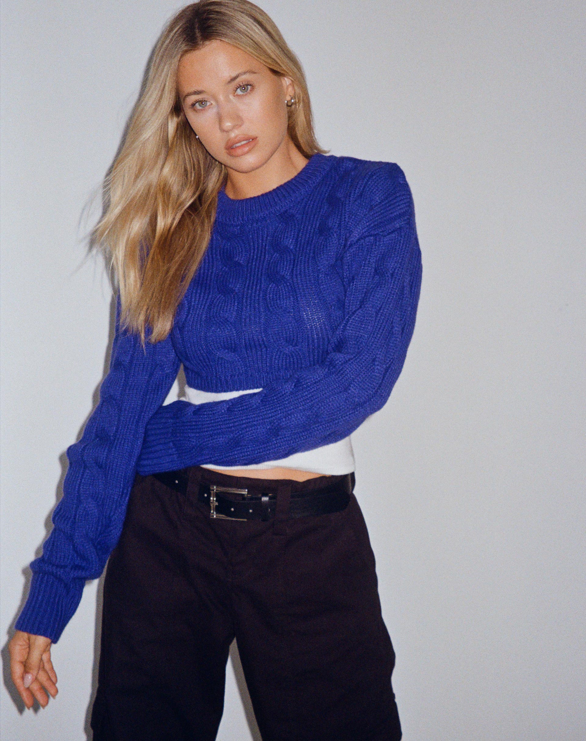 immagine di Yolanda Knit Jumper in Cobalto