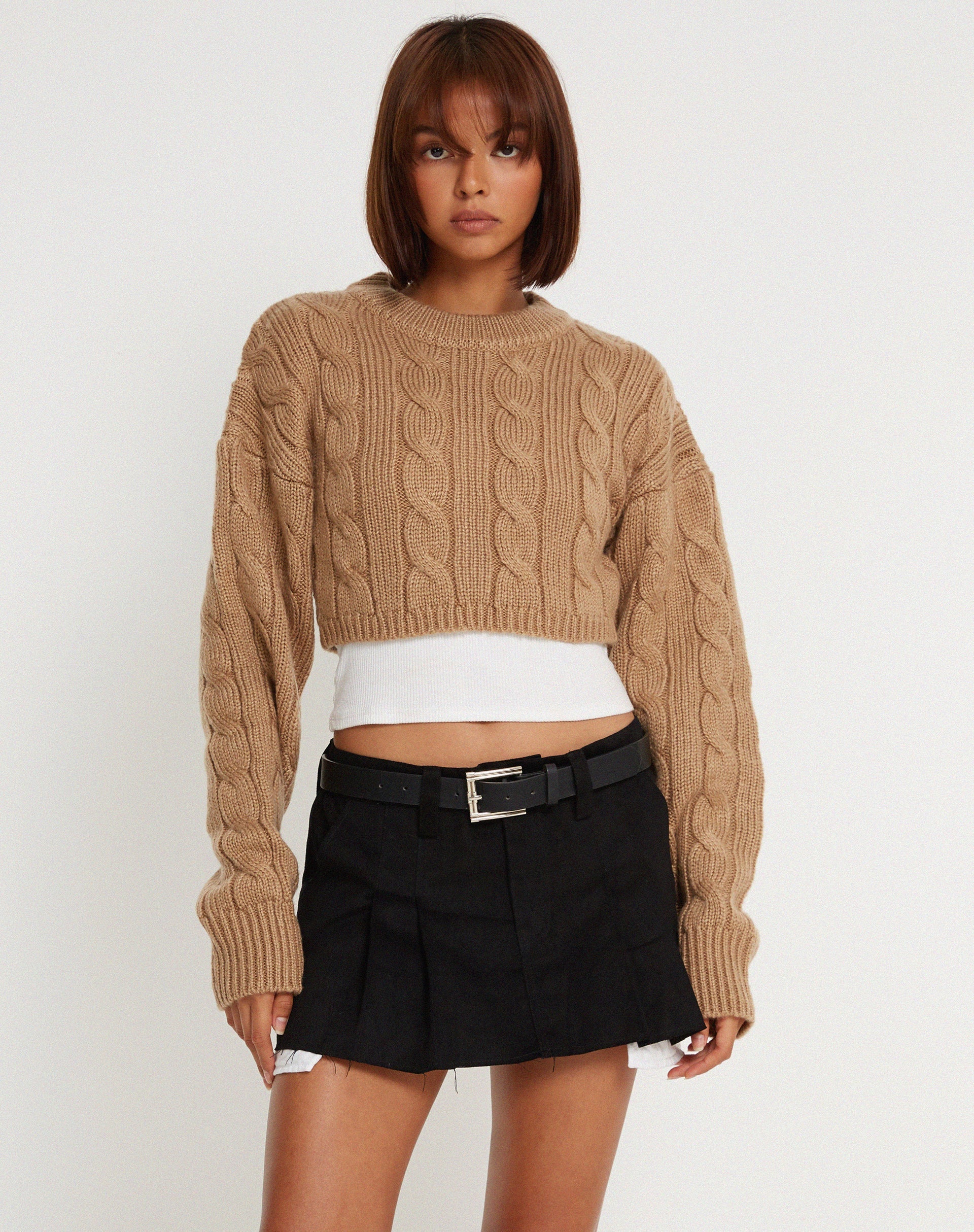 immagine di Yolanda Knit Jumper in Tan