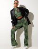 immagine del pantalone Yuana in Geo Polka Verde Arcadian