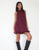 Immagine di Yusna Puffball Mini Dress in Dark Berry