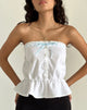 immagine di Zar Ribbon Tube Top in bianco