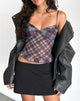 Immagine di Zeina Cami Top in Diagonal Check Navy