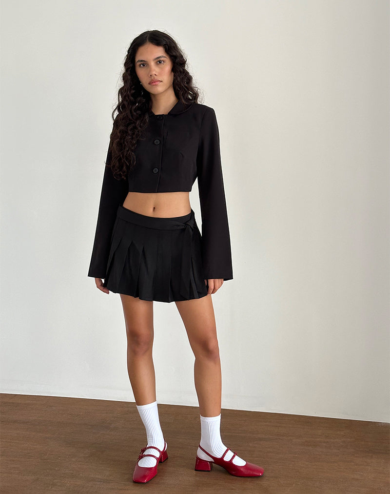 Immagine di Zekira Mini gonna a pieghe in nero
