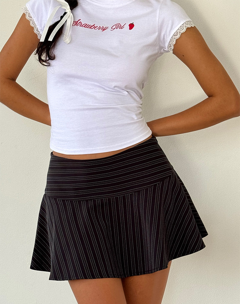Immagine di Izzy Top in bianco Strawberry Girl Script