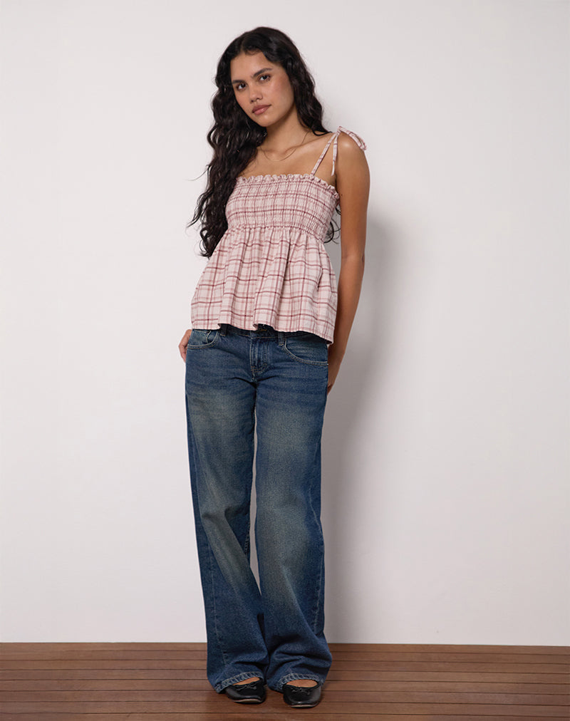 Immagine di Zerah Top in Basic Tartan Pink