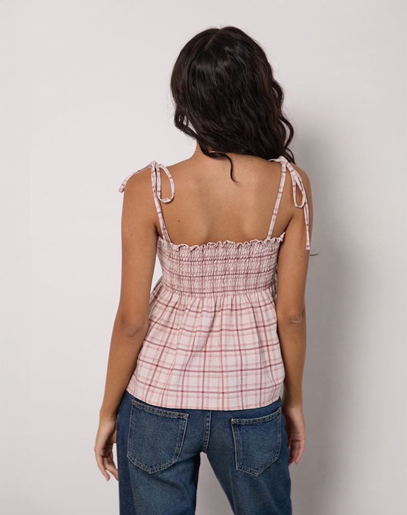 Immagine di Zerah Top in Basic Tartan Pink