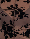Flock floreale marrone