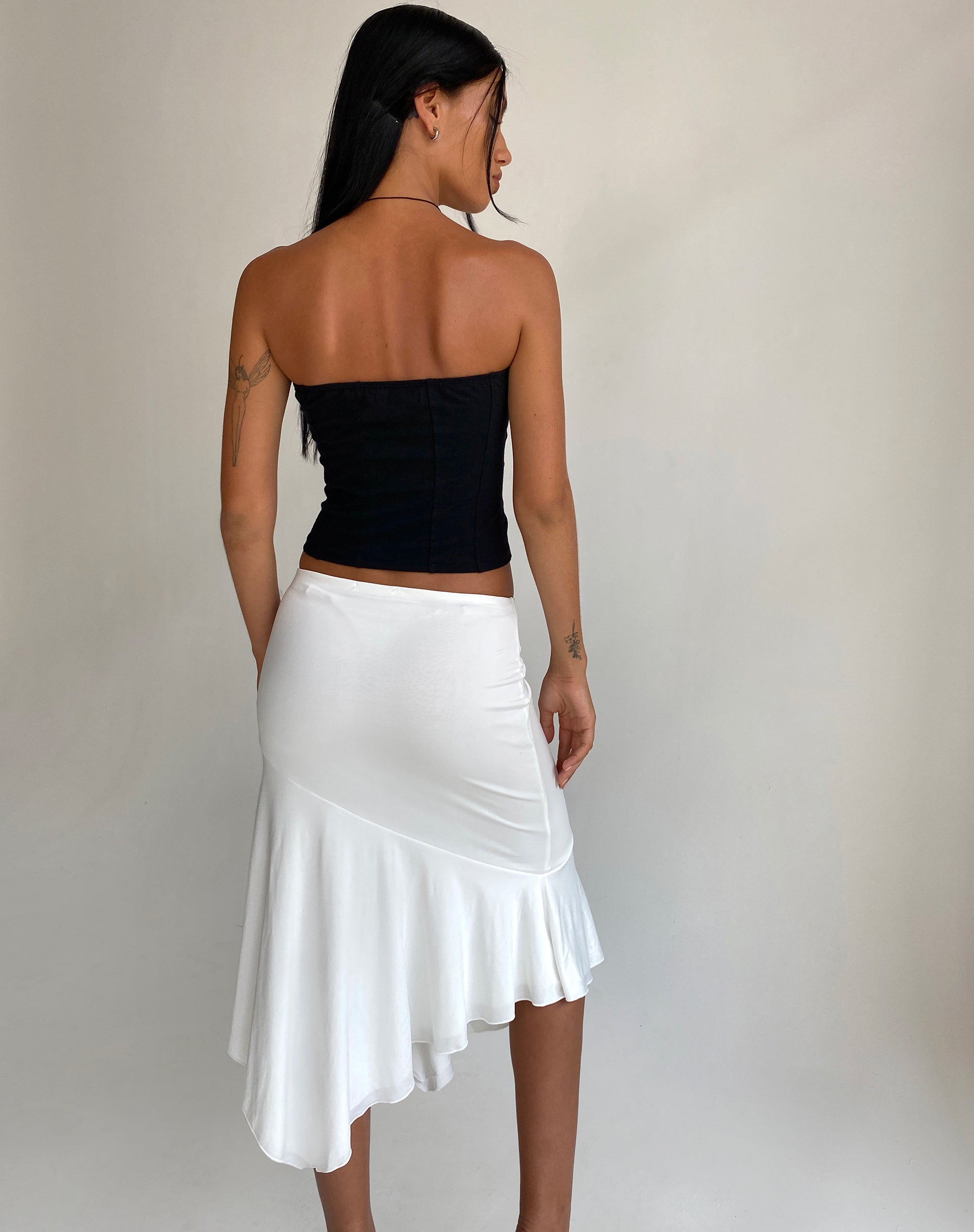 Immagine di Ziggy Top a fascia con pizzo in nero
