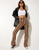 Immagine di Zoven Pantalone svasato in argyle marrone