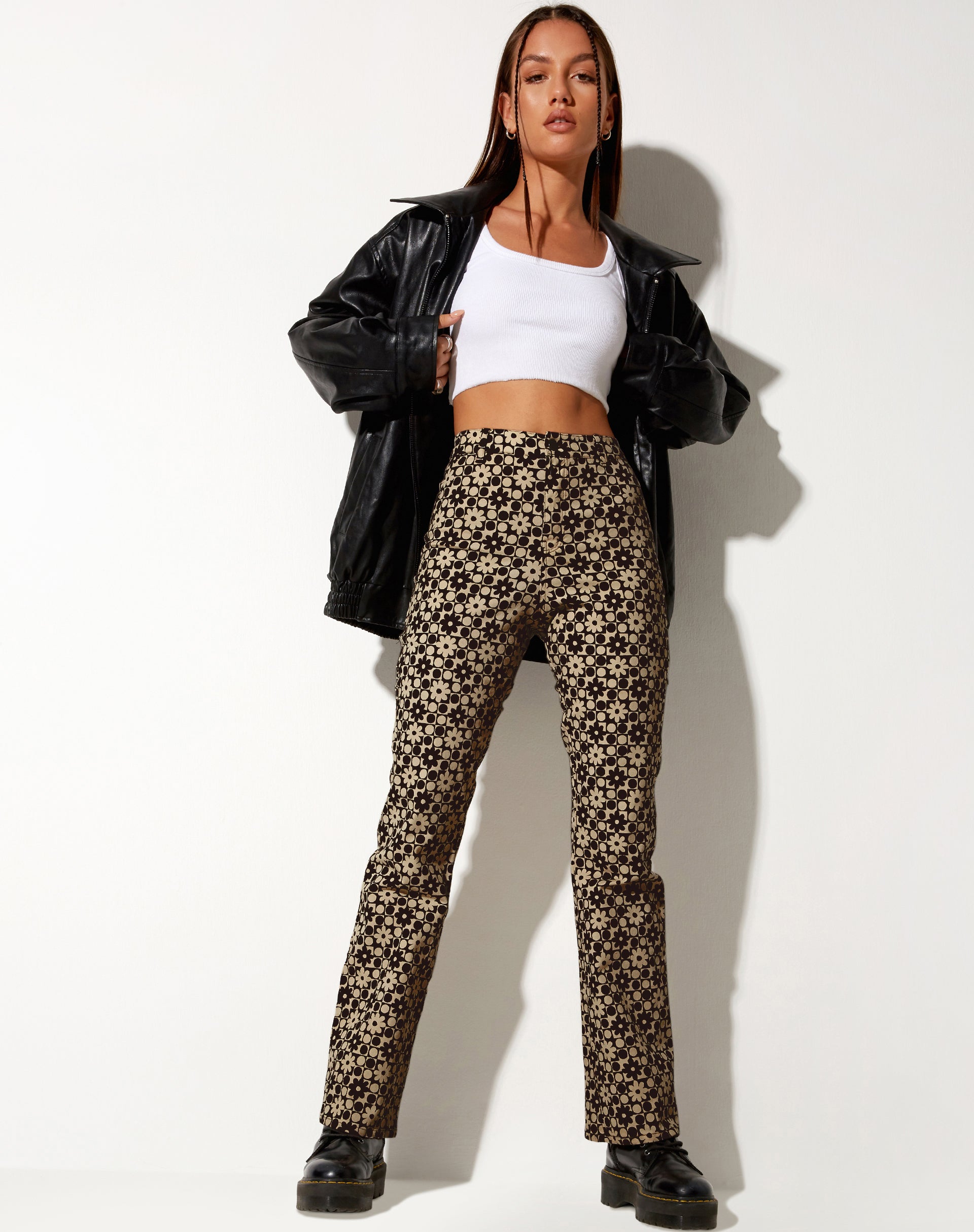 Immagine di Zoven Pantalone svasato in patchwork Daisy Brown