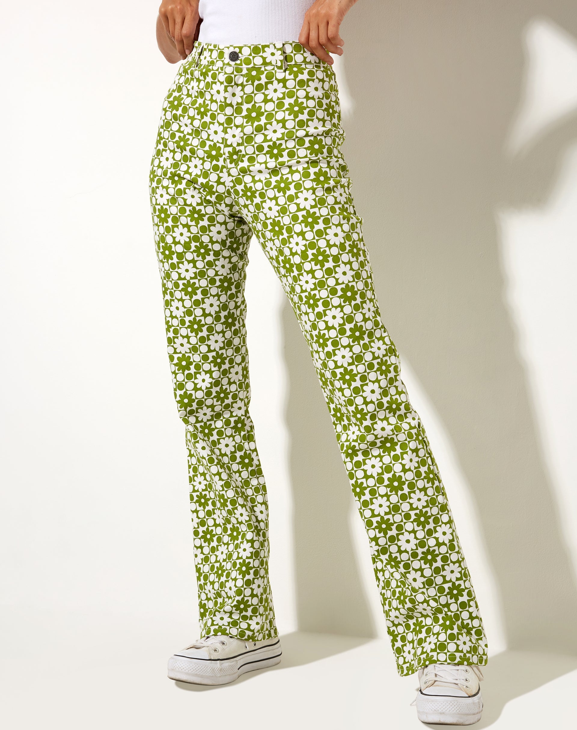 Immagine di Zoven Pantalone in Patchwork Daisy Verde