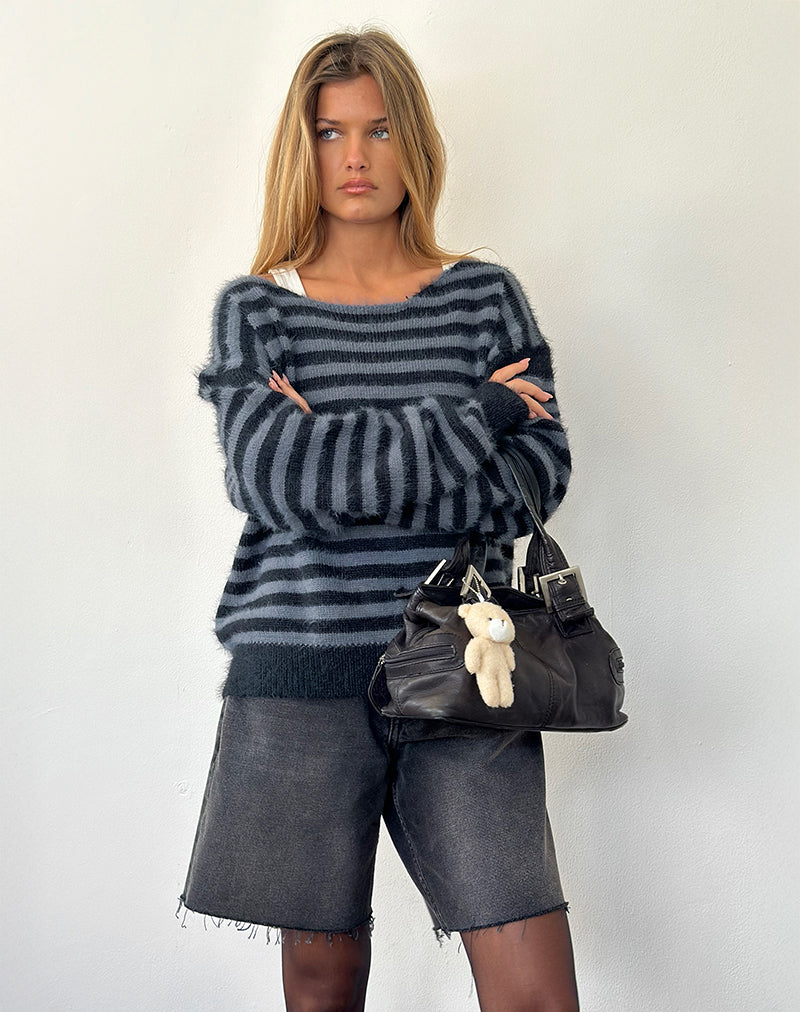 Immagine di Zuleika Jumper a righe color carbone