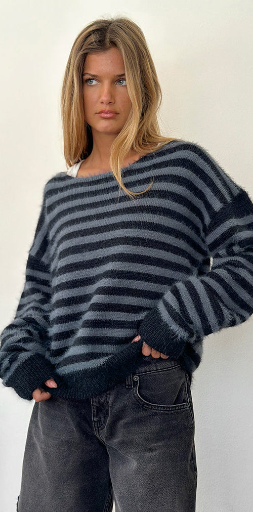 Immagine di Zuleika Jumper a righe color carbone