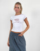 Immagine di Zyzy Baby Tee in bianco con grafica Sweet Enough