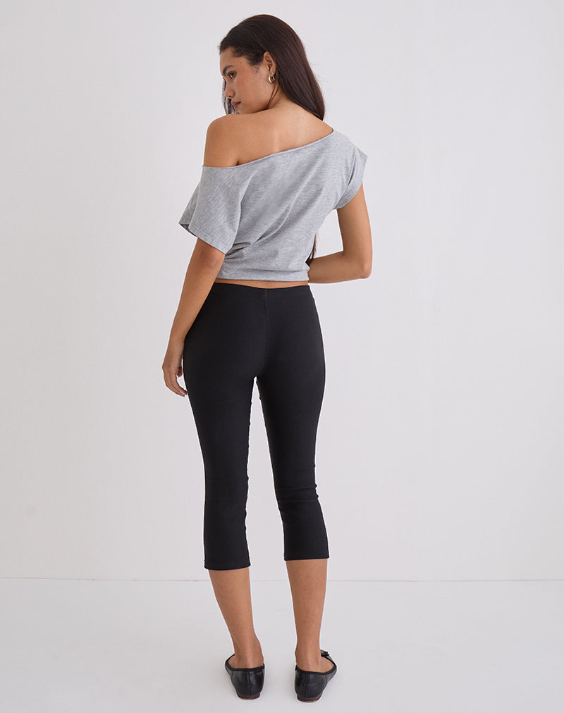 Immagine di Asla Cropped Capri Trouser in Stretch Tailoring Nero
