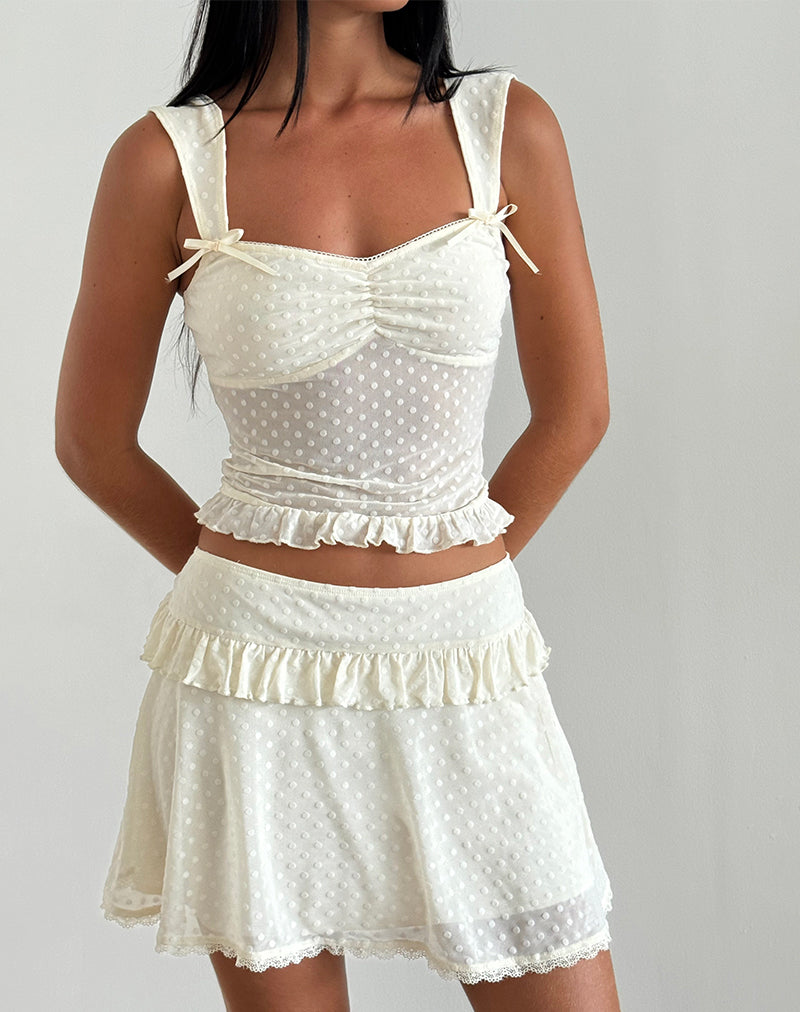 Immagine di Bartila Top in Polka Flock Avorio