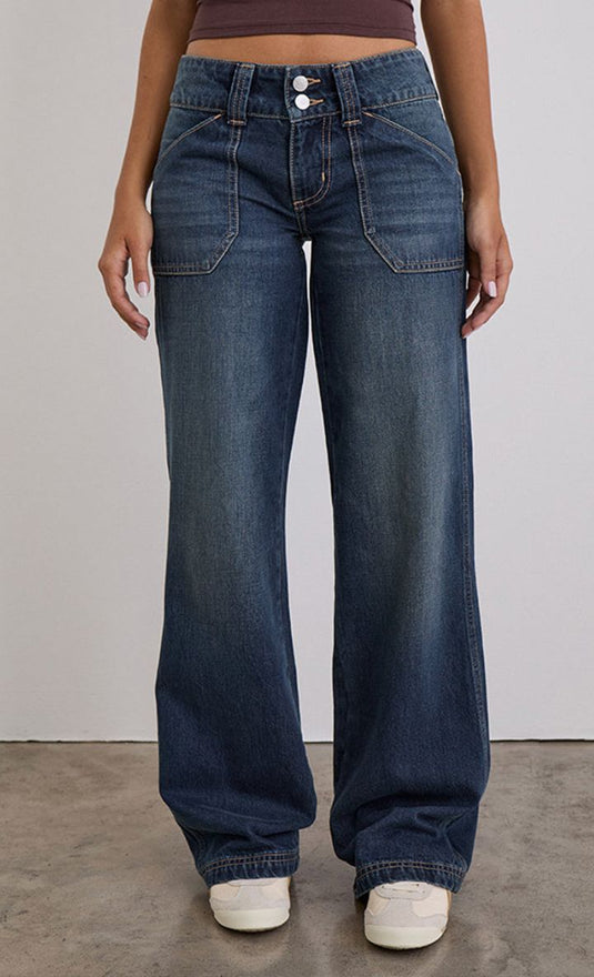 Cargo rilassato a vita bassa