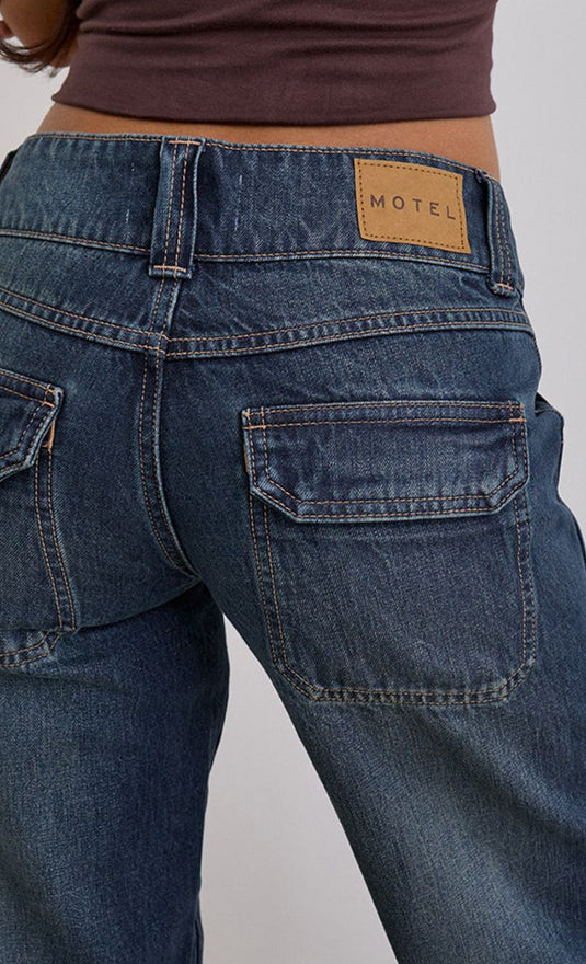 Cargo rilassato a vita bassa