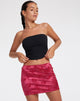 immagine di Guida Mini Skirt in Rose Flock Magenta