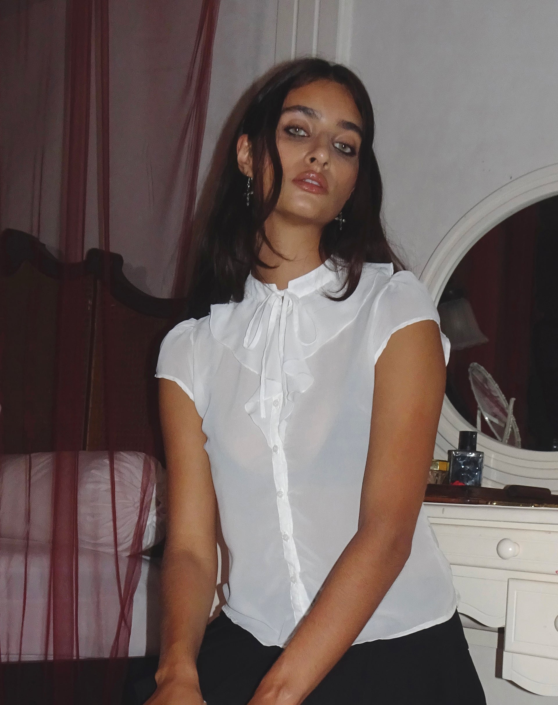 Immagine di Lada Blusa in chiffon bianco