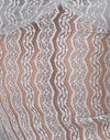 Pizzo a rete grigio argento