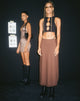 immagine di Lassie Midi Skirt in maglia marrone
