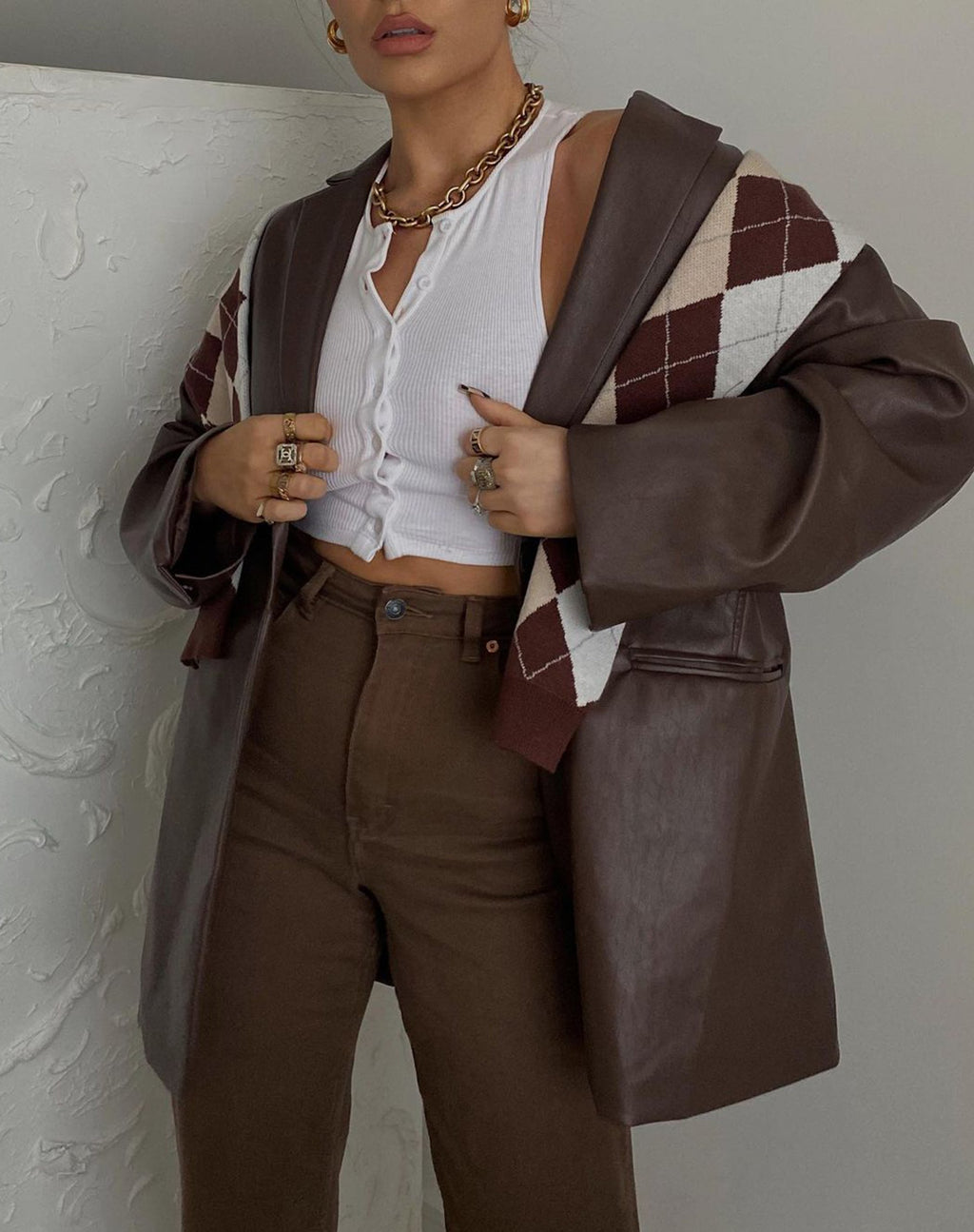 Gilly Crop Top a coste bianco