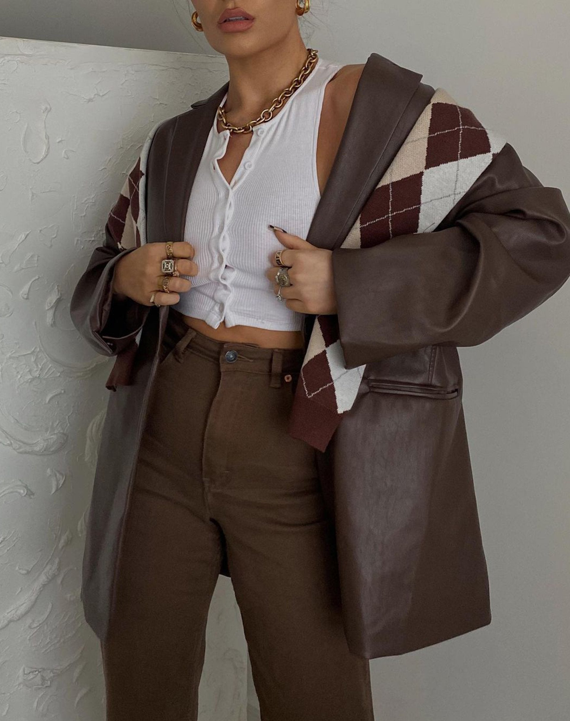Immagine di Gilly Crop Top a coste bianco