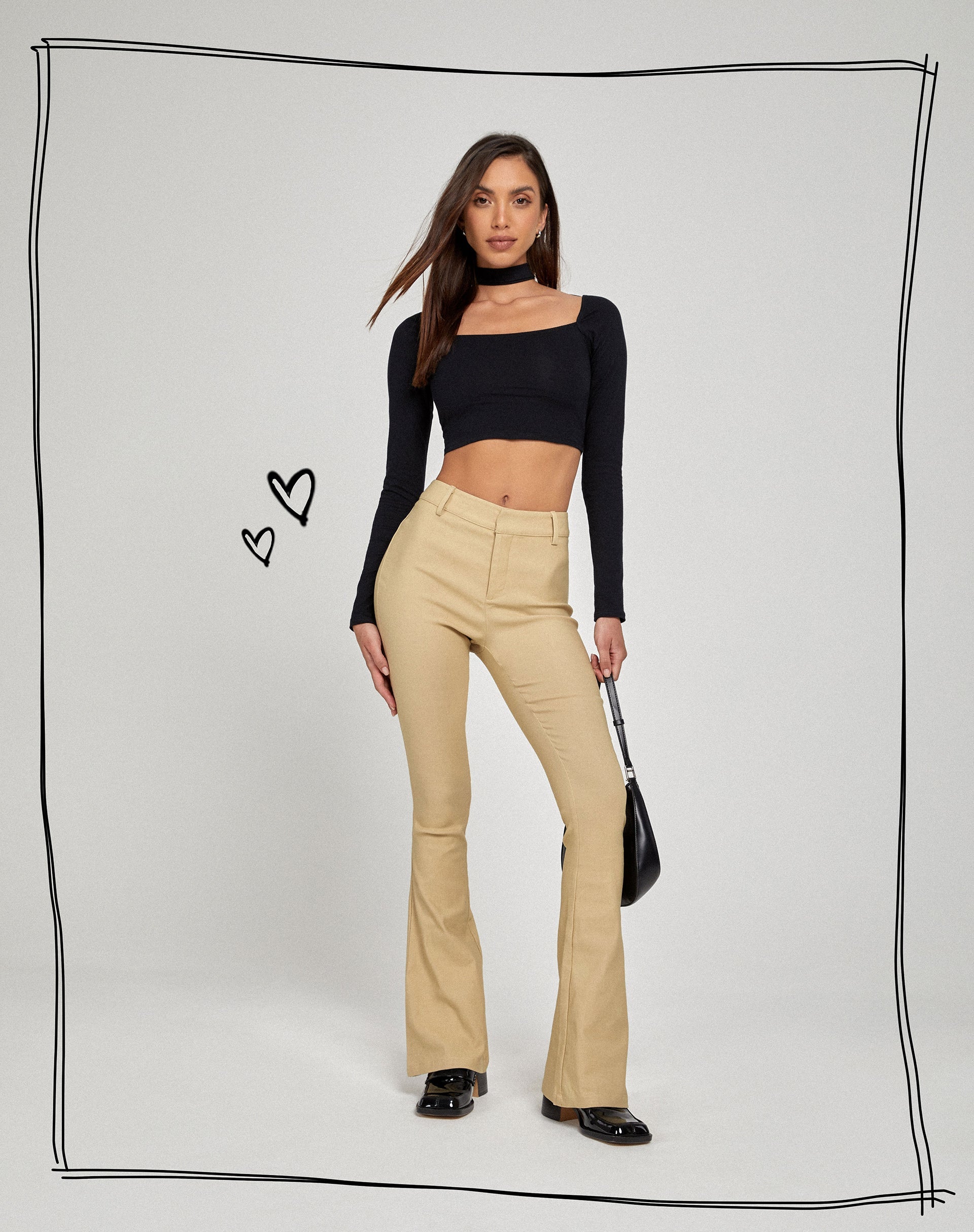 immagine di Jopanka Pantalone svasato in ecru sartoriale