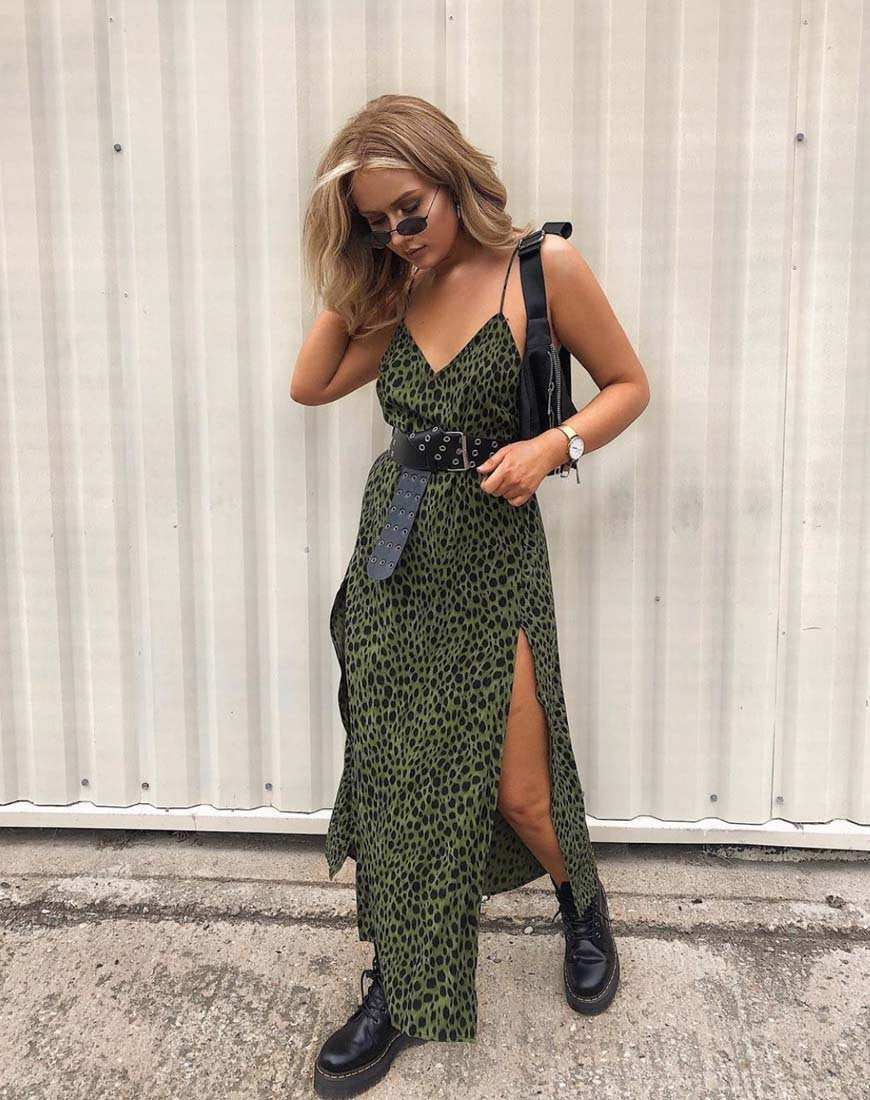 Immagine di Hime Maxi Dress in Cheetah Khaki