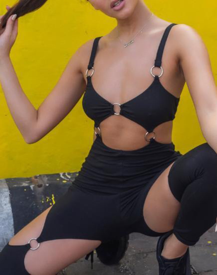 Immagine di Jaca Cutout Unitard in nero