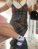 Immagine di Sanna Slip Dress in Plaid Rosso Verde Giallo e Nero