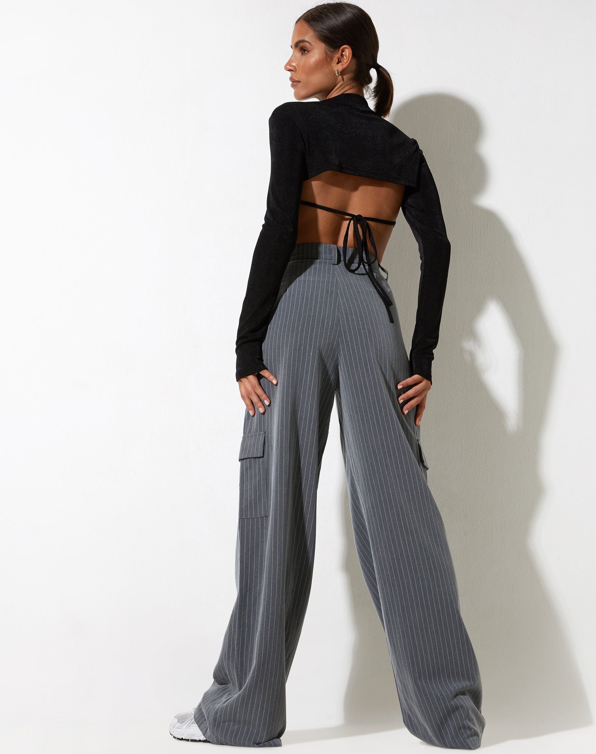 immagine di Abba Cargo Trouser in grigio gessato