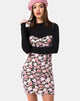 Immagine di Alvina Bodycon Dress in Bloom Floral Black Base