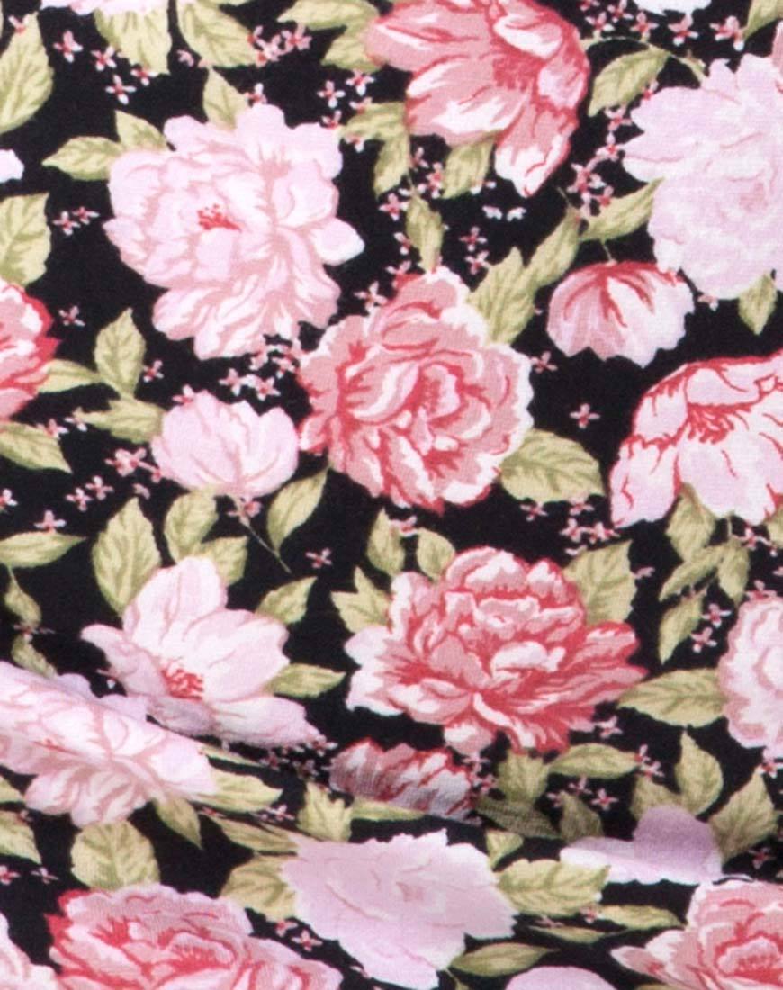 Immagine di Alvina Bodycon Dress in Bloom Floral Black Base